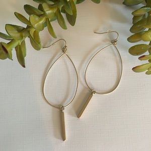 Circle with Bar Statement Earrings